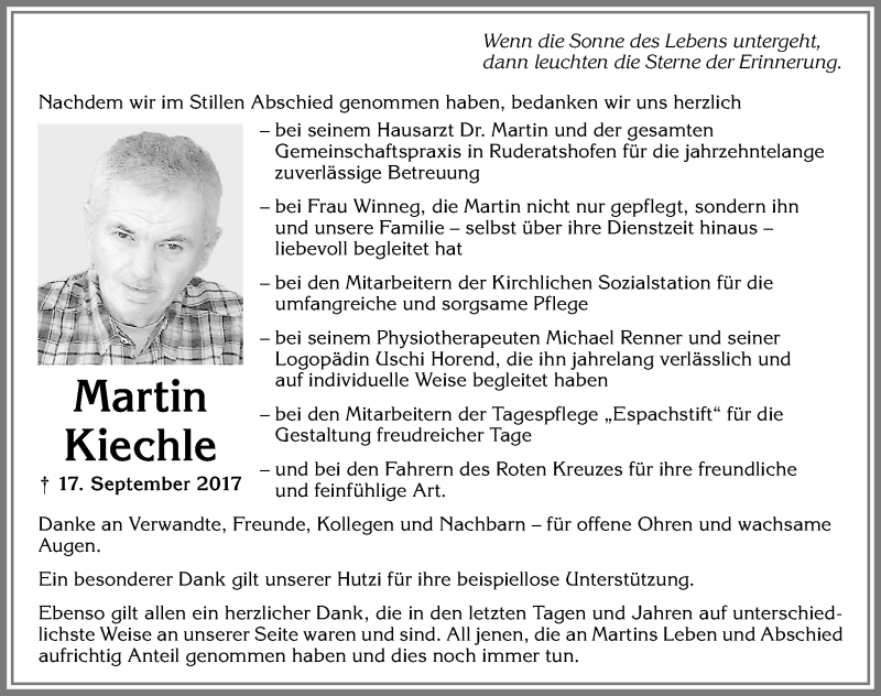 Traueranzeigen von Martin Kiechle Allgäuer Zeitung