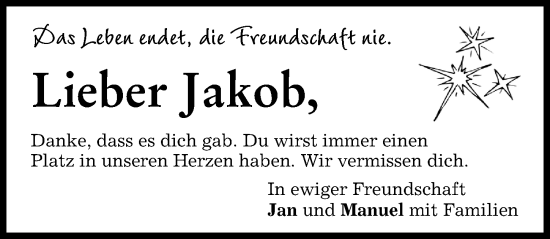 Traueranzeigen von Jakob Allgäuer Zeitung