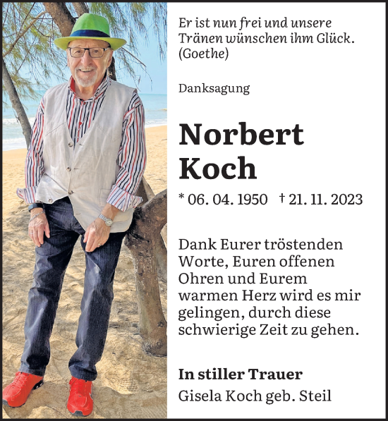 Traueranzeigen von Norbert Koch Allgäuer Zeitung