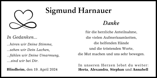 Traueranzeigen Von Sigmund Harnauer Allg Uer Zeitung